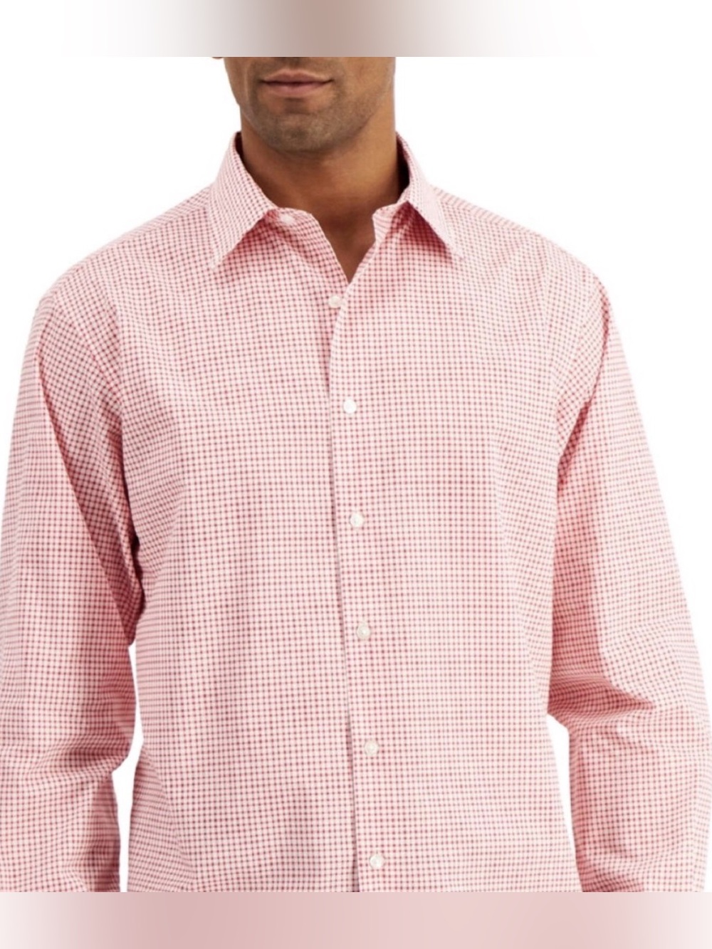 Club Room Red & White Checkered Shirt, NWT, Size S